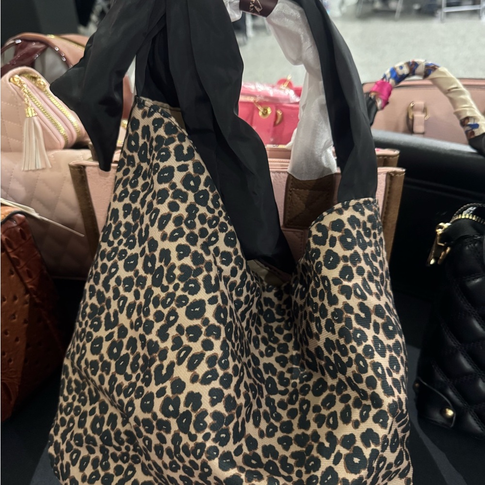 Leopard Print Tote fabric Bag small
